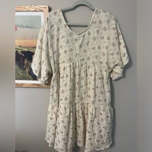 Olivaceous Floral Dress